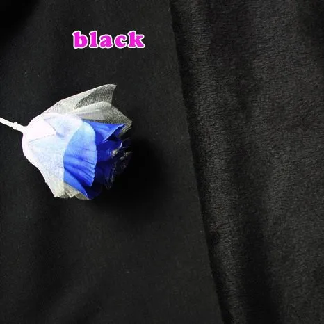 Черная вязанная хлопковая ткань фланелевая велюровая термобелье толстовки