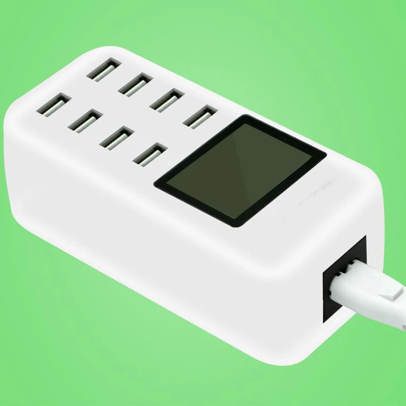 Зарядное устройство с 8 USB-портами ЖК-экраном | Электроника