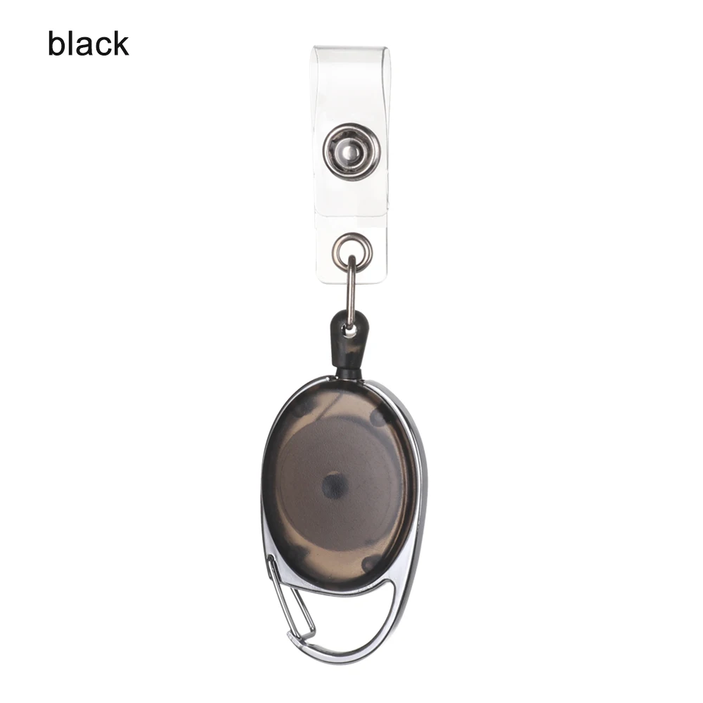 Style 1 - black 2 стиля выдвижной значок шнур для ID Имя держатель карты шейный ремень легкое ожерелье подвесная Веревка катушки брелок зажимы - Цвет: Style 1 - black
