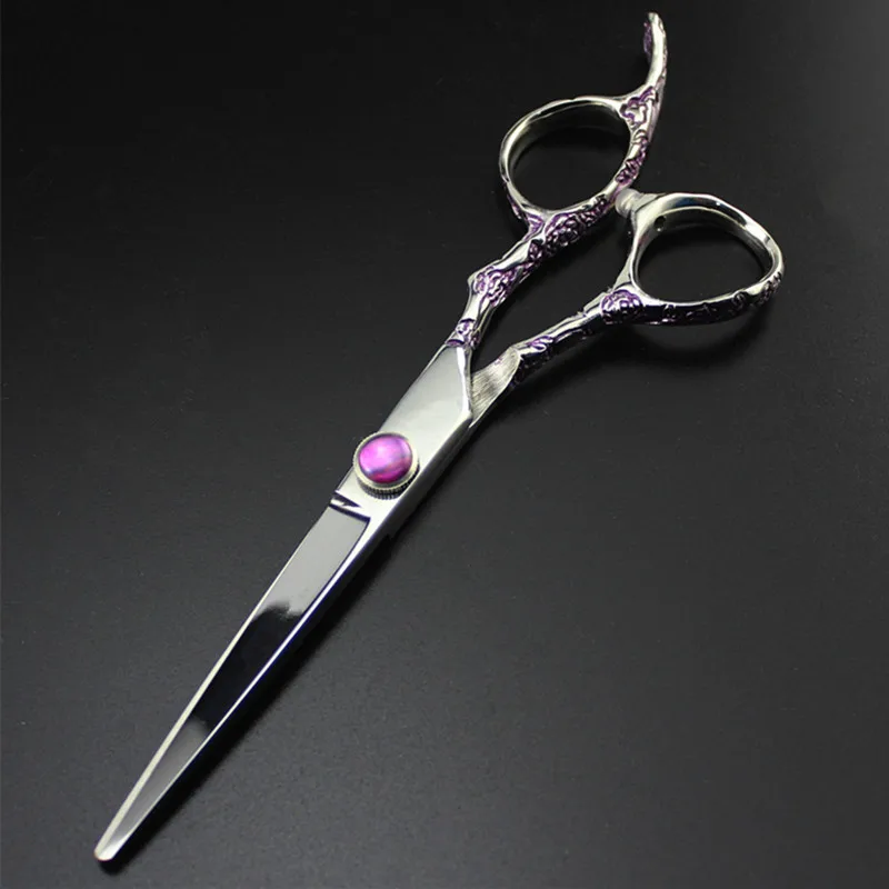 Профессиональные японские ножницы для стрижки волос 440c фиолетовая Слива 6 дюймов