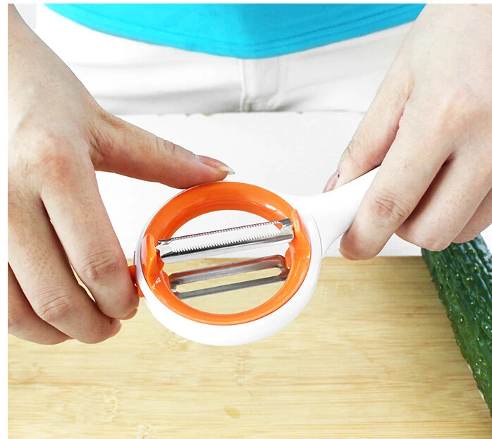 Многофункциональные кухонные принадлежности 2-в-1 вращающийся нож для фруктов