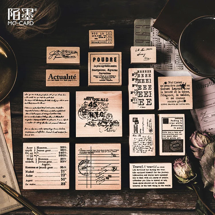 

Vinatge Wooden Rubber Stamp English Slogan Wooden Rubber Craved Printing Stamp For Scrapbooking Crafting Diy Gift