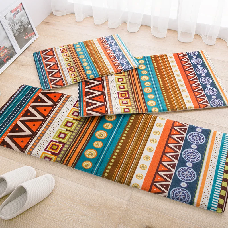 Красивые персидские коврики геометрические полосатые художественные флисовые