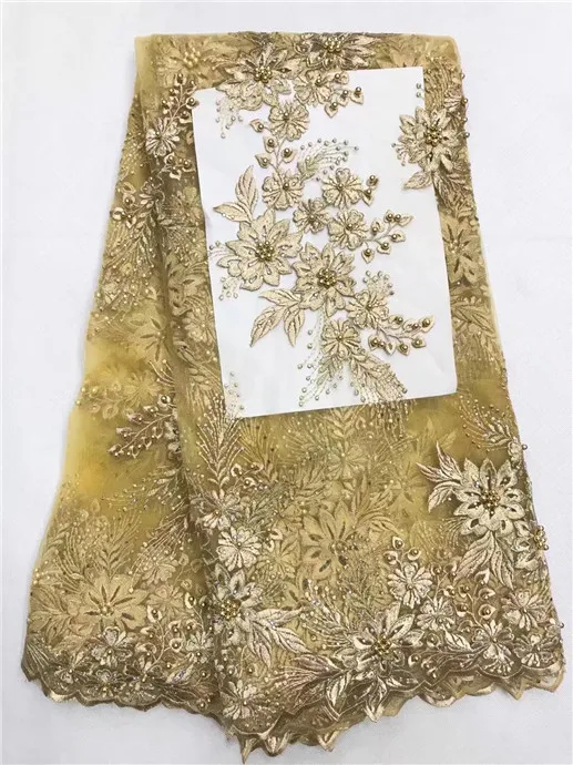 Новое поступление африканских кружевных тканей высокого качества золотой шнур