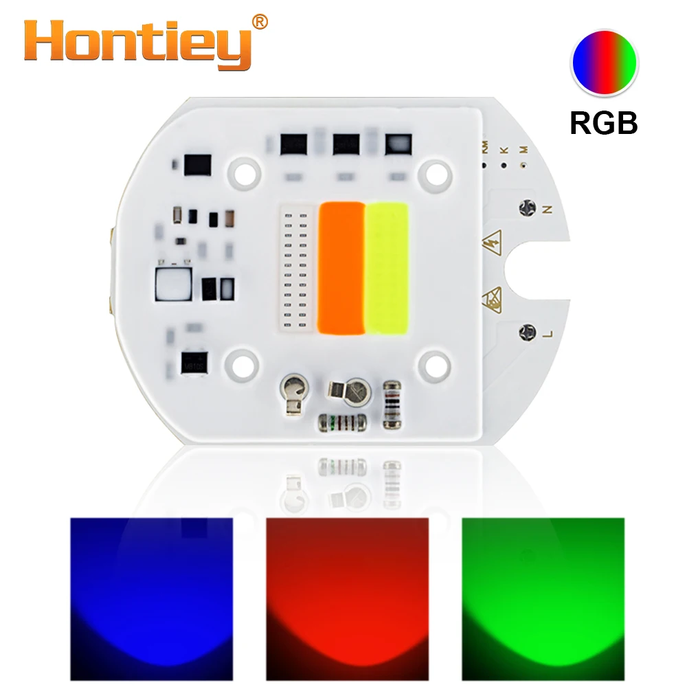 Hontiey светодиодный RGB чип COB 30 Вт AC220 в интеллектуальный IC прожектор без драйвера