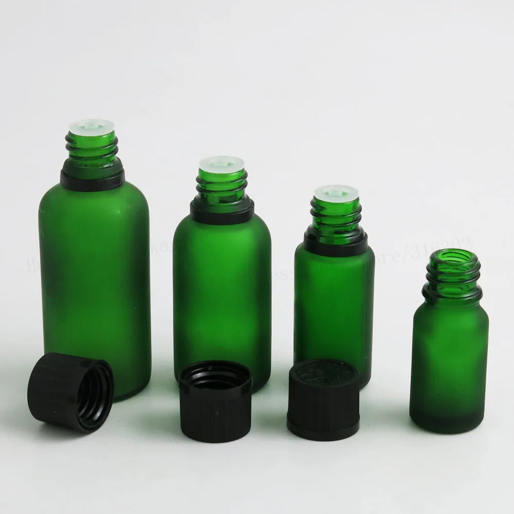 Контейнер для бутылок эфирного масла из зеленого стекла от мороза с редуктором