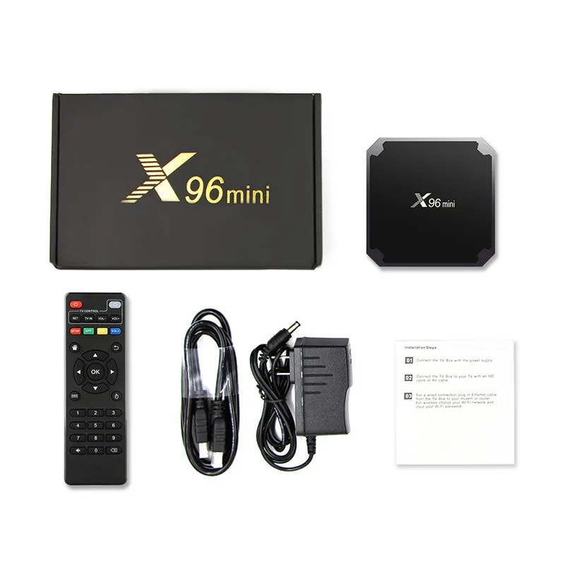 Rovtop X96 мини Smart tv Box Android 7 1 OS 4 к приставка 2 Гб 16 Amlogic S905W четырехъядерный X96mini ГБ 8 WiFi