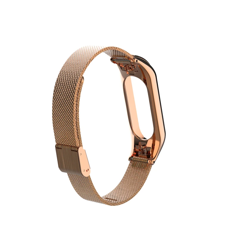 Hangrui Mi Band 3 Strap Metal Coarse Mesh Replacement Wriststrap For Xiaomi Fitness Tracker Smart Bracelet Accessories | Электроника