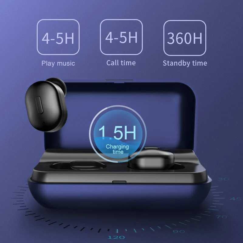 T1 TWS V5.0 Мини Bluetooth наушники гарнитура 3D стерео беспроводные спортивные свободные
