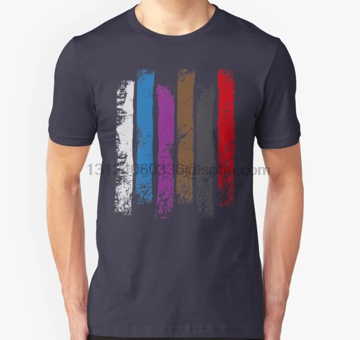 Мужская футболка с коротким рукавом BJJ ремень ранг Вертикальная рубашка