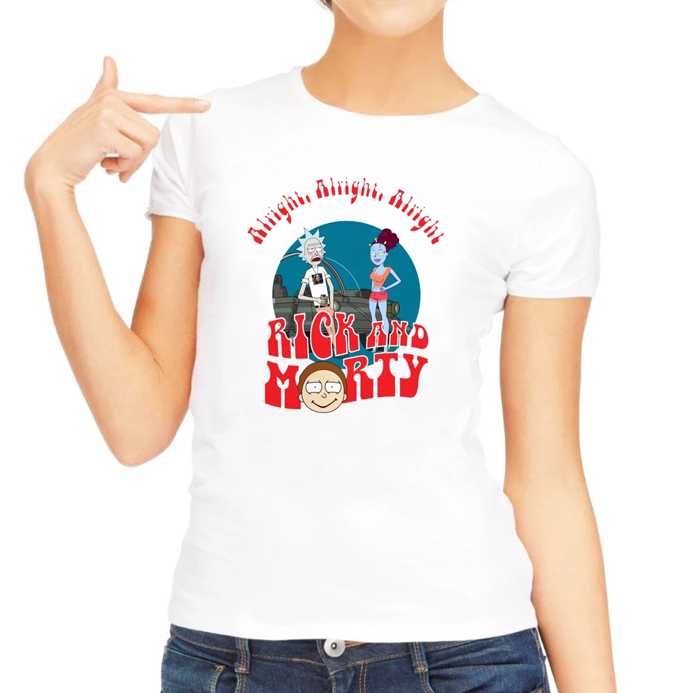 LISM крутой Рик Морти мультфильм футболка Женская Цифровая печать футболки