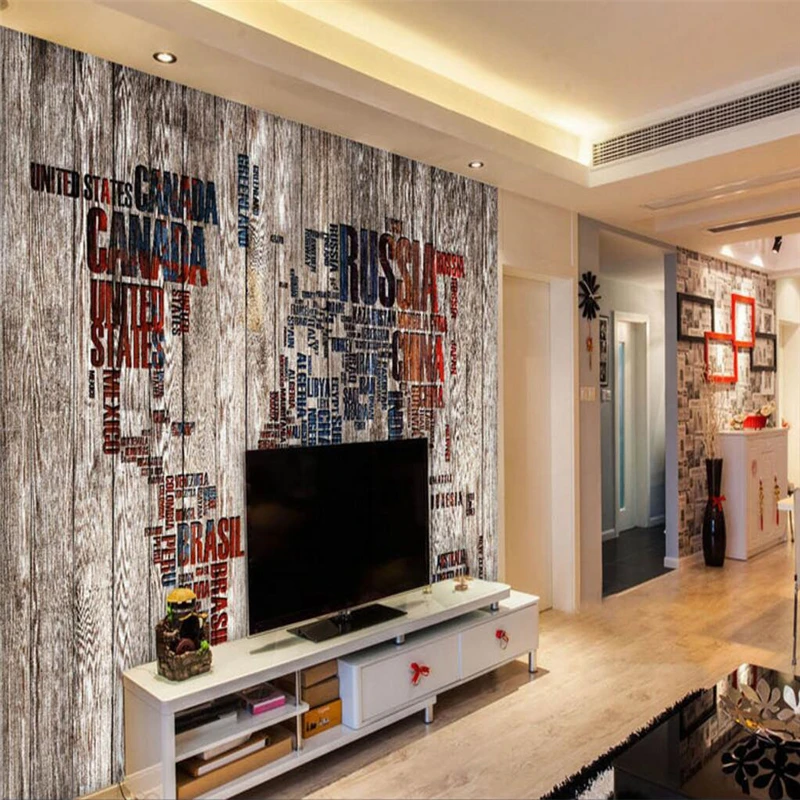 Beibehang обои настенная наклейка ретро сделать старую букву карта ТВ фон стены papel de