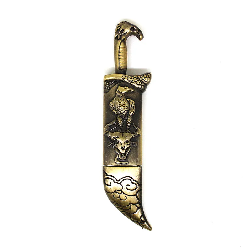 Bronze Металлический нож, модель флеш-диск USB 2,0, 4 Гб, карта памяти, Broadsword, ручка-накопитель, 8 ГБ, 16 ГБ, 32 ГБ, 64 ГБ, флешка, Орел, гриф, кинжал - Цвет: Bronze