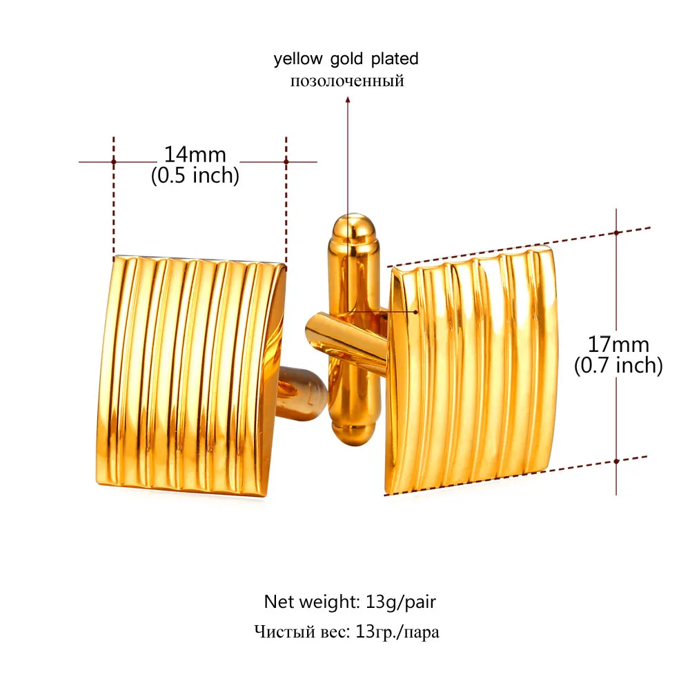 Cufflinks For Mens Gift High Quality Gold Color Metal Cuff Buttons Wedding Shirt Novelty Links Men Gemelos With Box C1939 | Украшения и