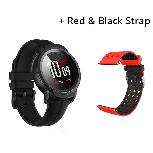 E2 add red strap Ticwatch E2 Смарт часы мужские Strava gps Смарт наручные часы носить OS Google 5 ATM водонепроницаемый 2 дня Срок службы батареи фитнес-трекер - Цвет: E2 add red strap