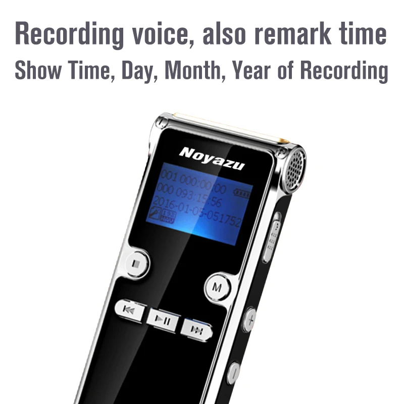 Noyazu 906 перезаряжаемый 8 ГБ Цифровой Аудио Звук Диктофон MP3 плеер Высокое качество Мини Цифровая запись голоса