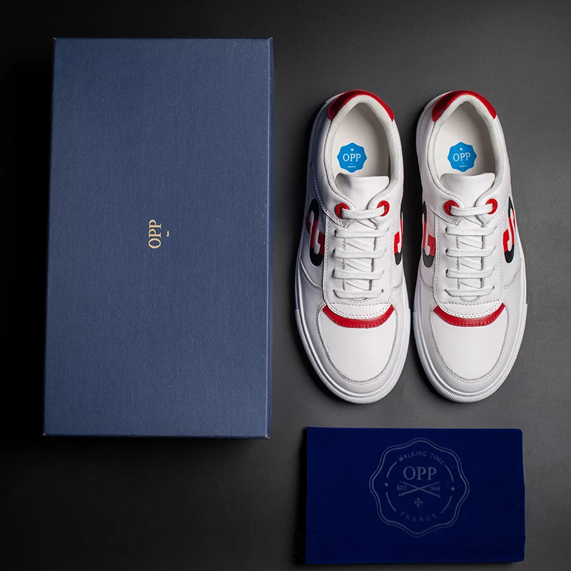 OPP мужская обувь модная повседневная Мужская молодежная Белая удобная с круглым