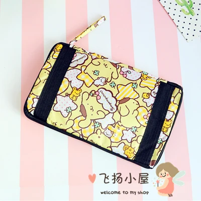 Pom Pom Purin Kawaii Милая мультяшная маленькая двойная звезда My Melody складная дорожная сумка на колесиках для женщин и девочек, сумка-тоут, сумки для вещей, ручная кладь - Цвет: Pom Pom Purin