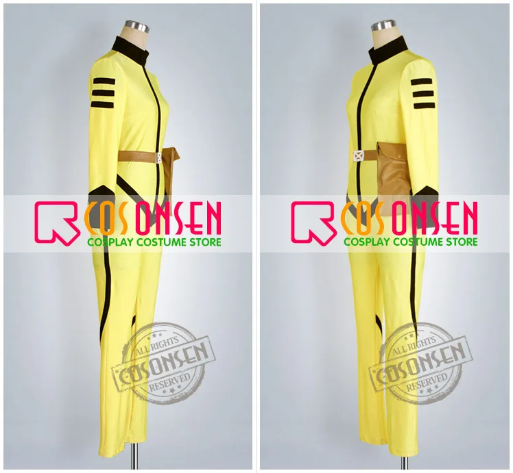 Костюм для косплея ONSEN Space Battleship Yamato 2199 Mori Yuki костюм желтый цвет Zentai любого размера