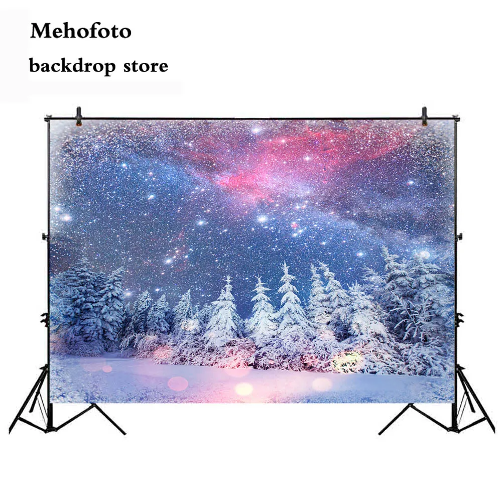 MEHOFOTO зимний Блестящий Фон для фотосъемки с изображением звездного неба