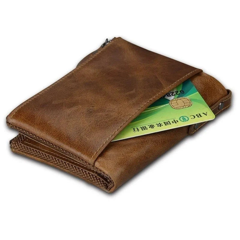 Мужской кошелек из натуральной кожи, мужской маленький кошелек Portomonee Rfid, Дамские кошельки для монет для девочек, сумка для денег, Cartera Mujer