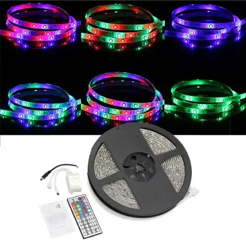 5 м 3528 SMD 300 Светодиодная лента Водонепроницаемая RGB полоса с пультом