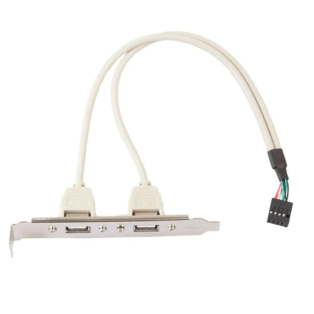 9 контактный разъем адаптер 30 см с женским на два порта USB 2 0 Женский кабель для