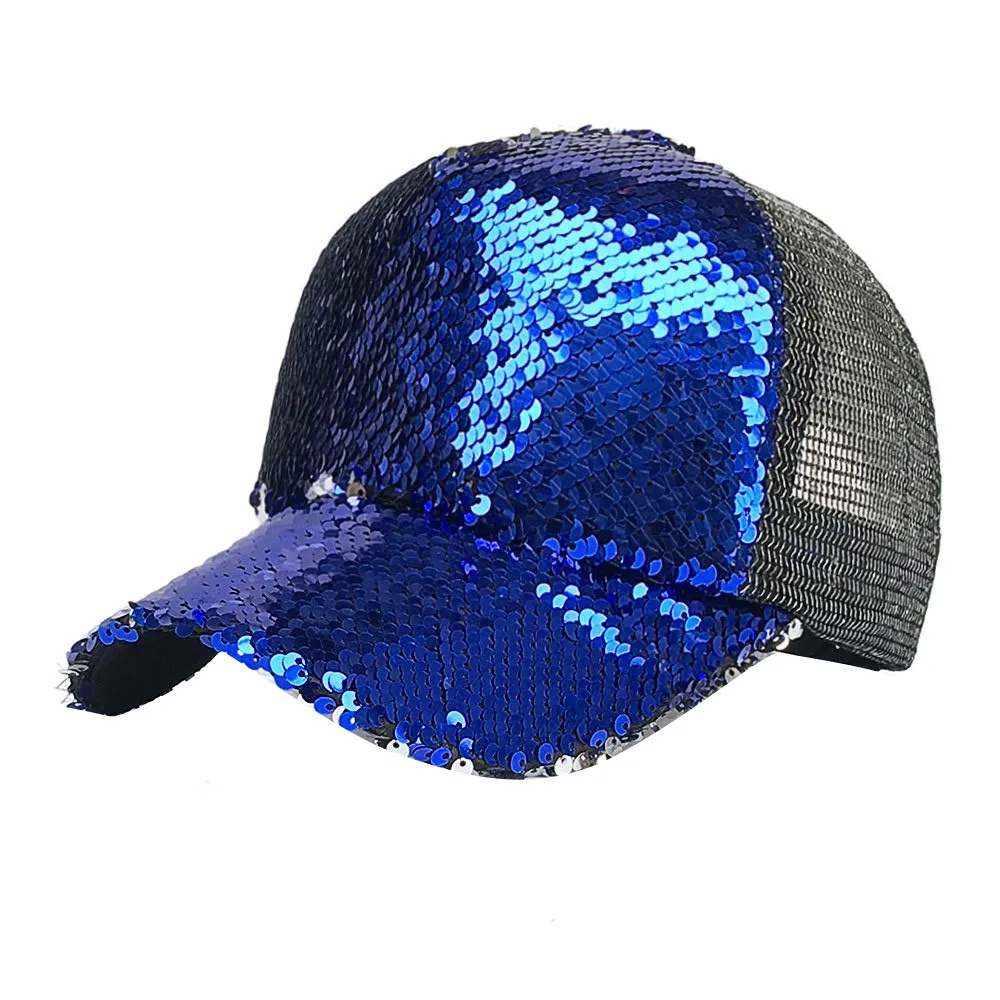 Blue Новинка, Женский хвостик, бейсбольная кепка, блестящая, грязная булочка, Snapback, шляпа от солнца, s, бейсболка, Женская кепка, Женская кепка, gorras mujer# O - Цвет: Blue