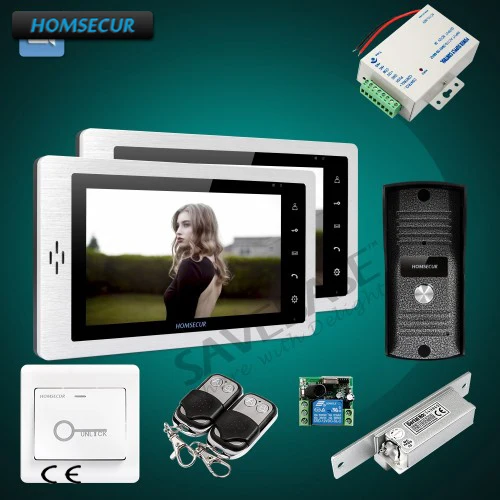 HOMSECUR 7 &quotпроводной видео домофон безопасности с металлический чехол камера +