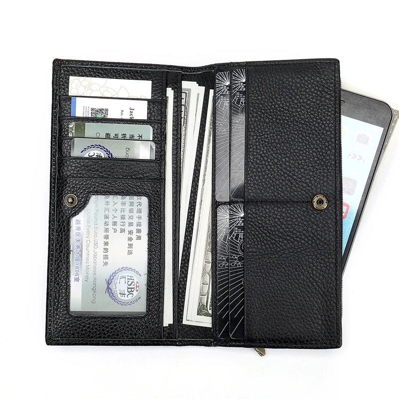 

COMFORSKIN Luxurious Men Genuine Leather Purse High Quality Card Wallets Long Men Clutch Wallet With Detachable Card Slots 2019