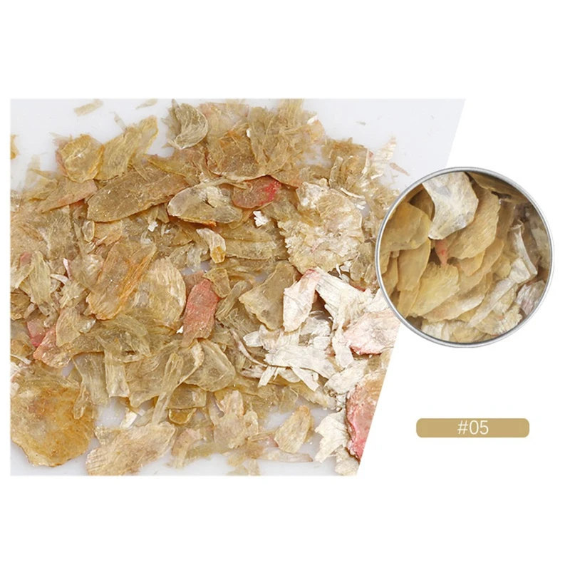 05 Nail Rock Slice Mica Slice Shell Slice Thin Fragment Mix Piece Nail Ornament Nail Art Jewelry Decoration Rose Gold 3D Charms - Цвет: 05