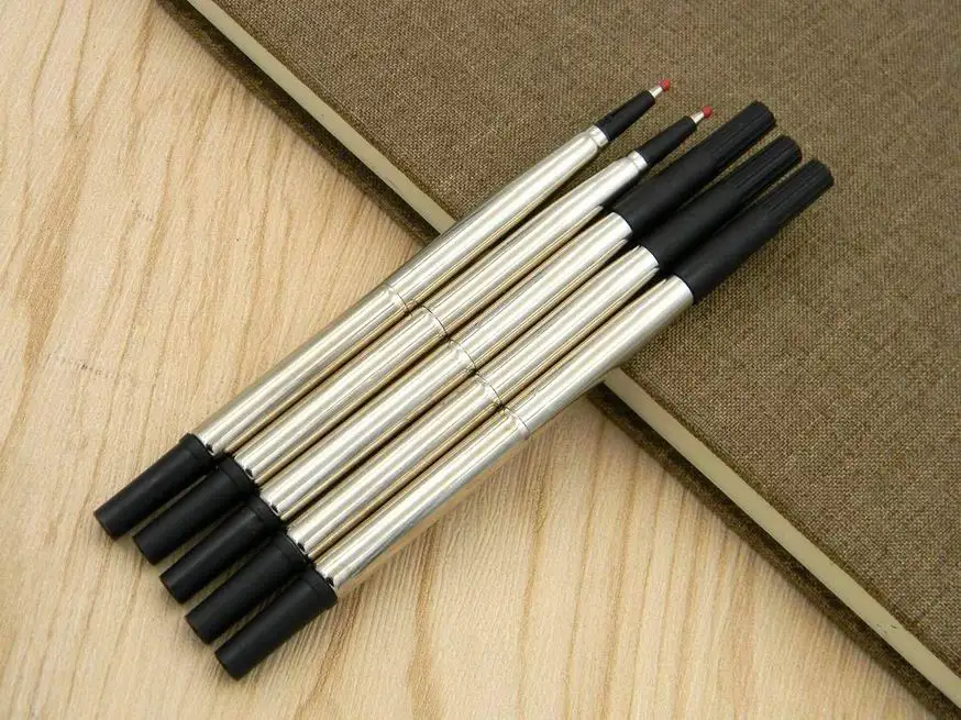 5pc black 5 шт. синий 0r 5 шт. черный Высокое качество 0,7 мм Металл подарок чернила роллер ручка заправки - Цвет графита: 5pc black