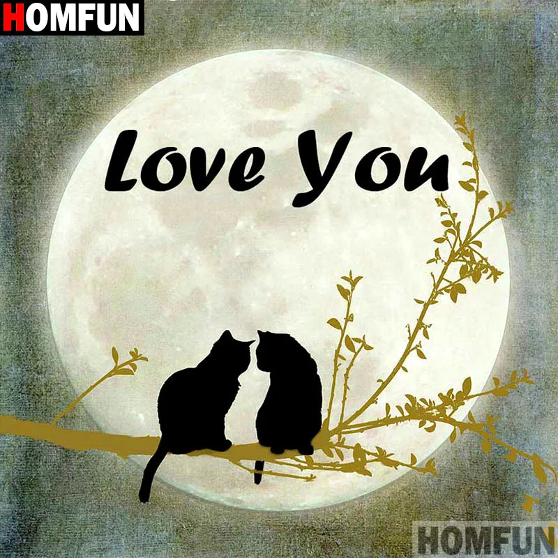 

Алмазная вышивка HOMFUN, Набор для вышивки крестиком «Луна», 5D Вышивка, модель A14688