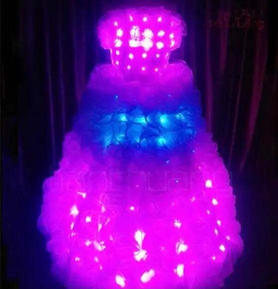 

Luminous skirt led luminous princess skirt stage LED luminous performances wedding dress evening gown evening dress