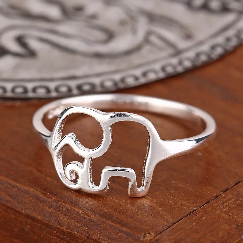Женское кольцо со слоном из серебра 925 пробы размер 6 7 8 9|rings for women simple|fashion jewelry