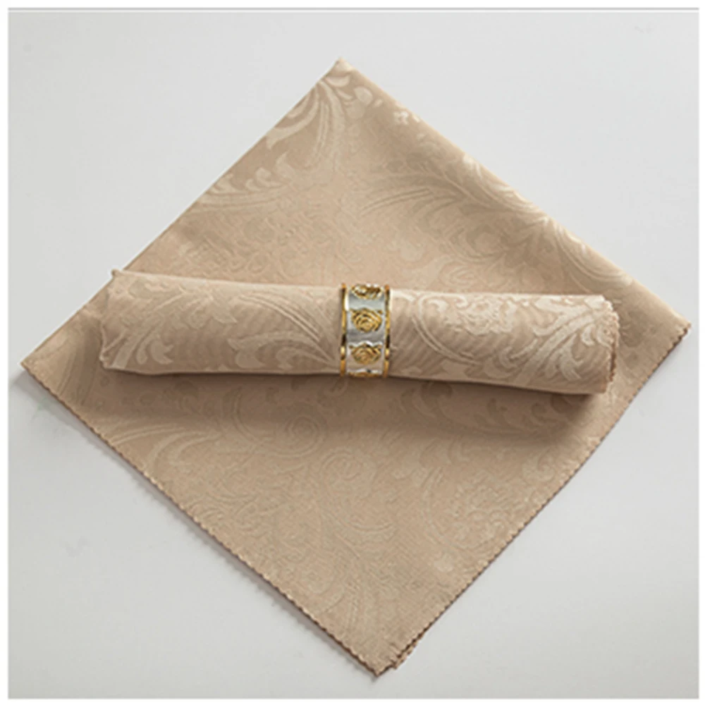 10 шт./лот тканевые салфетки с цветами кухонные из полиэстера для кухни свадебные