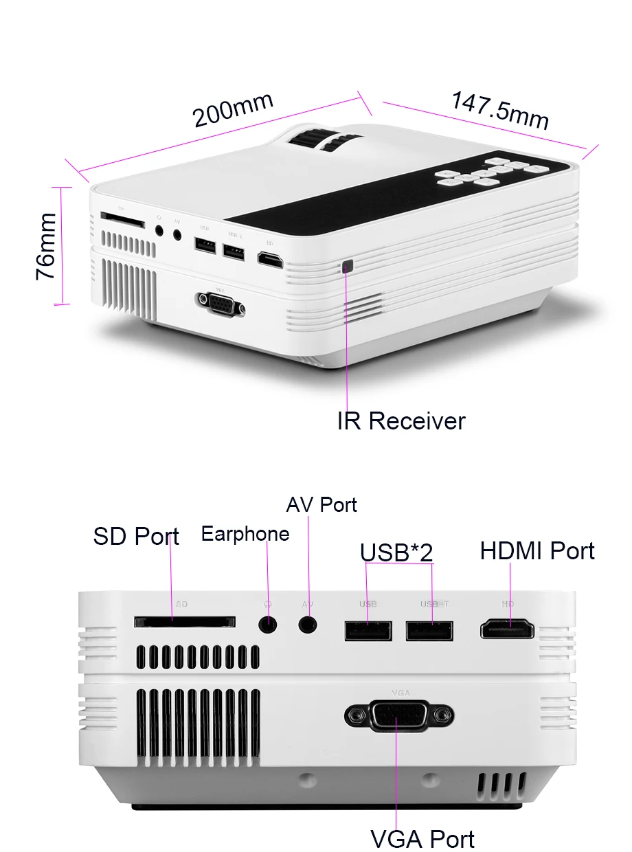 Smartldea 2000 люмен Android6.0 Мини светодиодный ТВ проектор HDMI 3D домашний кинотеатр мультимедийный Full HD 1080P Видеопроектор для игр