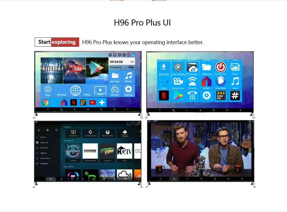 H96 Pro Plus android smart tv box 7,1 Amlogic S912 Восьмиядерный 3g/64G двойной wifi BT4.1 4K H96pro+ PK X96 медиаплееры