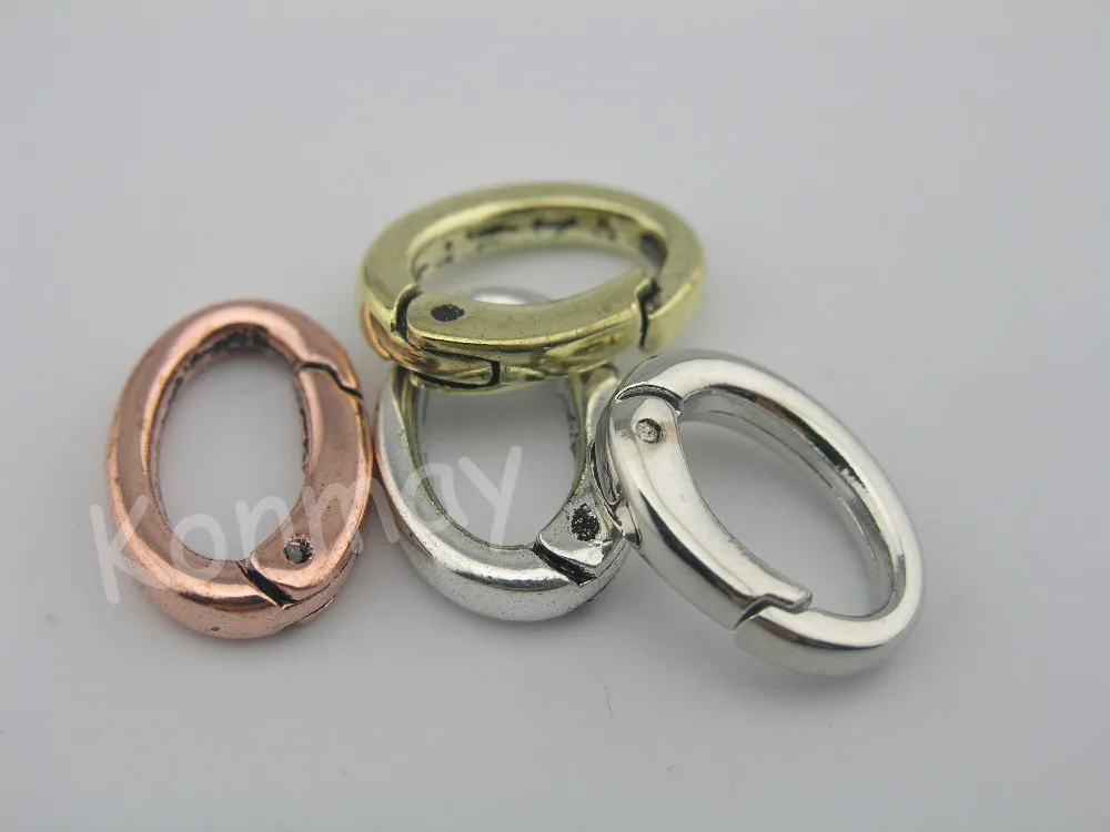 

4 цвета-диаметр 20 шт. 15,0x8,0 мм Пружинная Застежка овальной формы для украшений-CLP1072