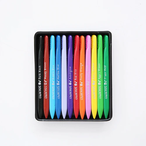 12 colors ROWBOE милые канцелярские треугольный мелок детских рисунков кисть для граффити 12/18/24/36 трусы разных цветов для малышей возраста от crayon - Цвет: 12 colors