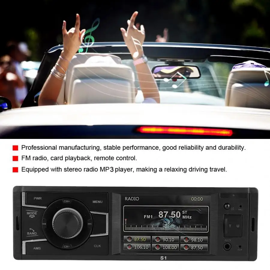 Автомобильный MP3 плеер 3 2 дюймов HD BT стерео радио mp3 музыкальный в тире FM