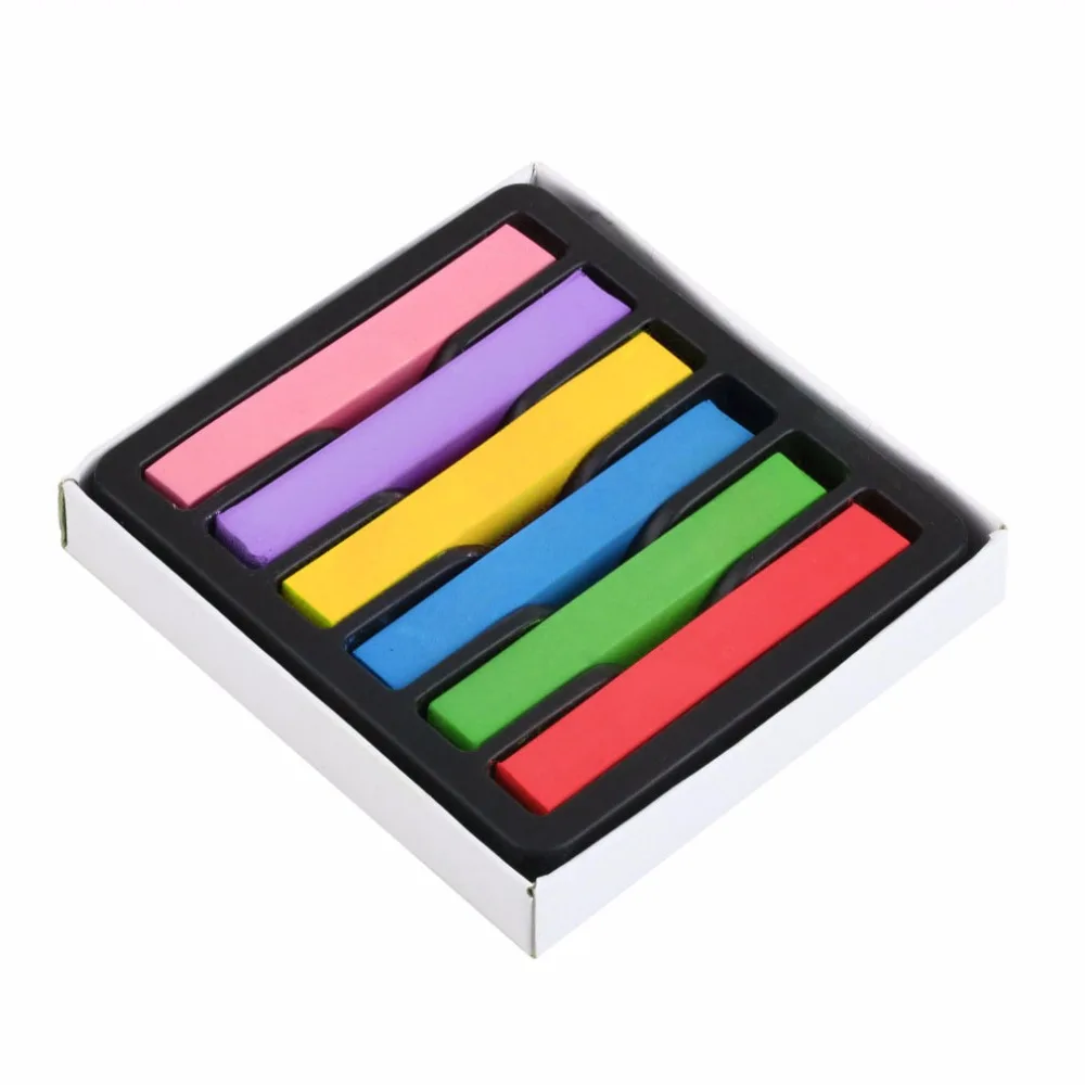 6 цветов модные заколки для волос окрашивание цветной мел карандаш