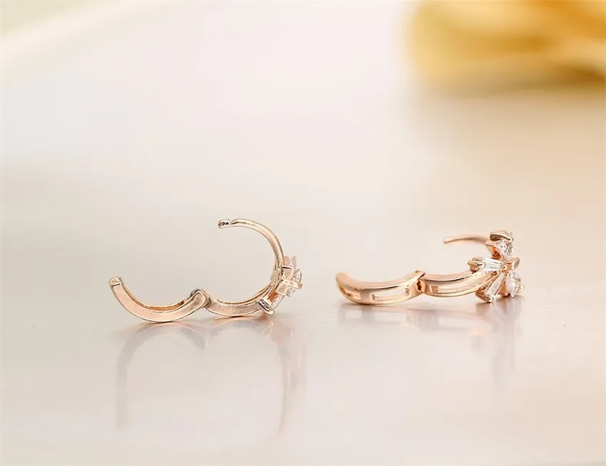 Милые циркониевые маленькие серьги-кольца с бабочкой и бантом для женщин, детей, девочек, малышей, детей, золотого цвета, гипоаллергенные ювелирные изделия Kolczyki