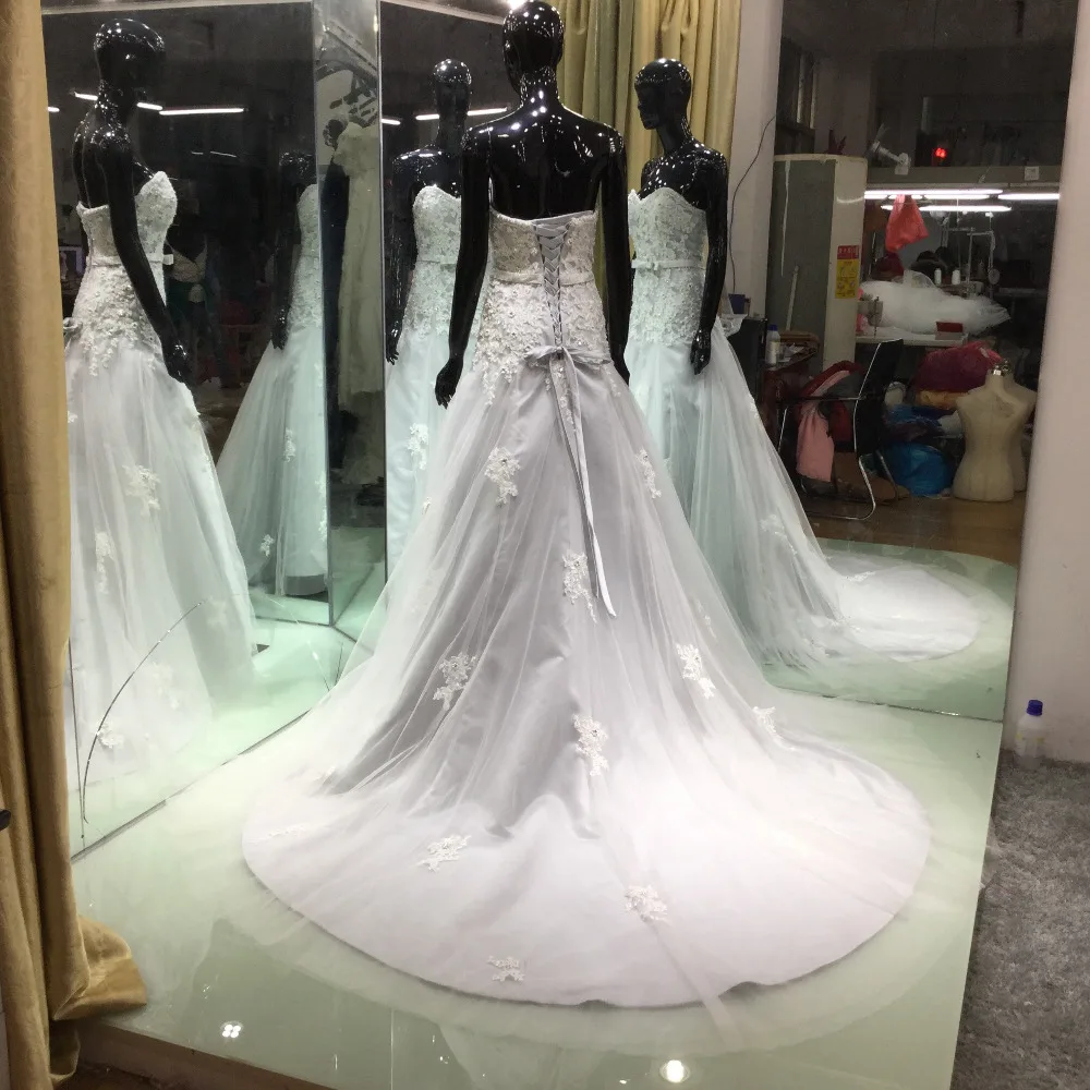 Vestido De Noiva 2017 элегантные свадебные платья Популярные винтажные с поясом бантом