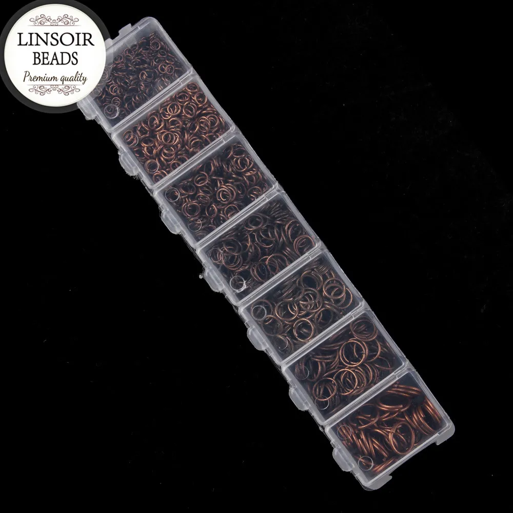 LINSOIR 1450 шт./кор. 3 4 5 6 7 8 10 мм Открытый соединительное кольцо цвета: золотистый, серебристый Цвет металлический Разделение кольца для изготовления ювелирных изделий, F2973 - Цвет: Antique Copper