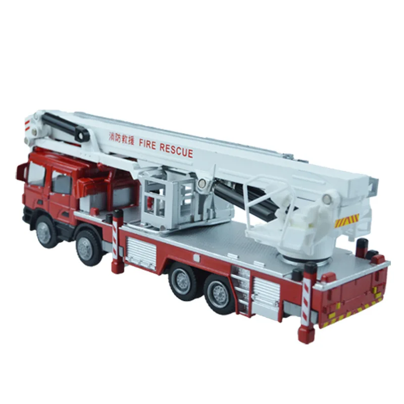 Сплав инженерный Лифт пожарный двигатель модель автомобиля 1:50 воздушный