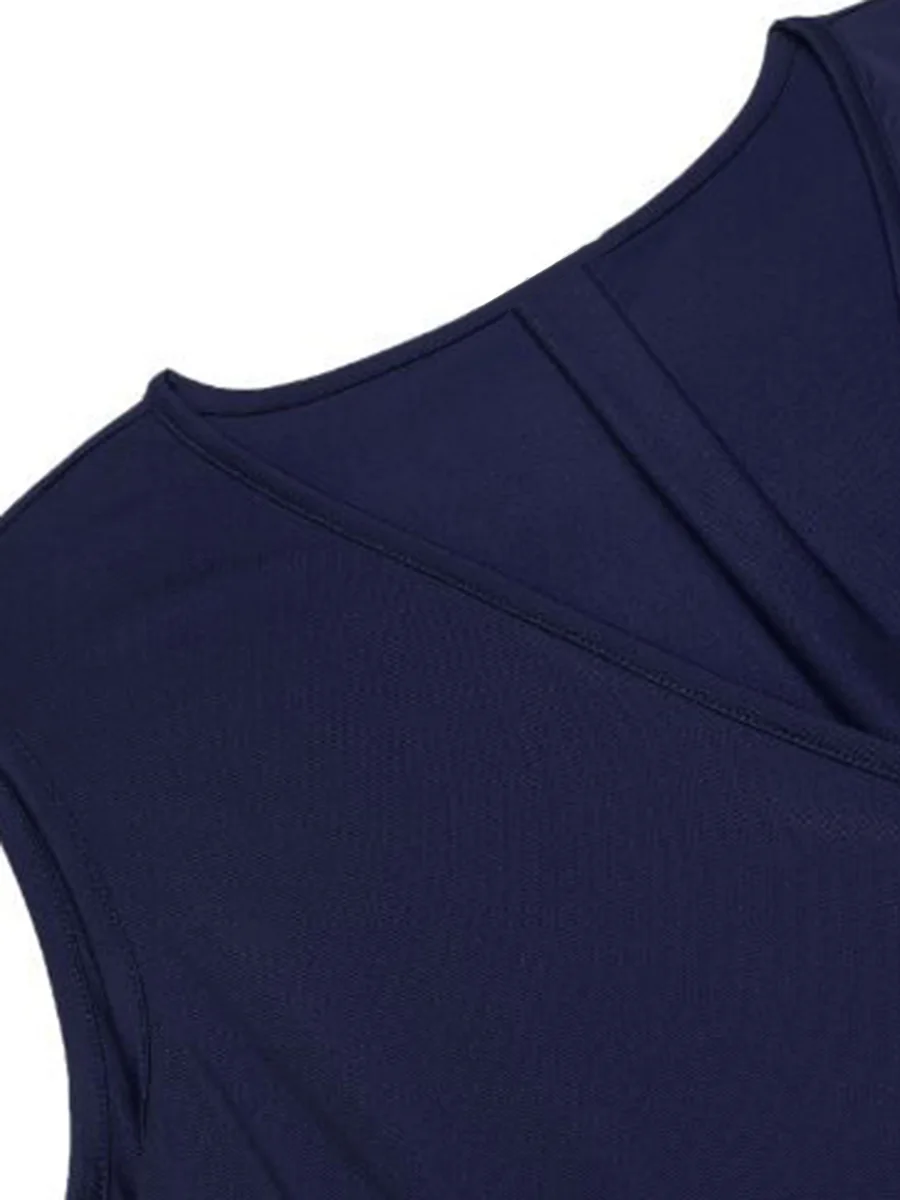 Длинное женское Повседневное платье больших размеров 3 цвета без рукавов с v