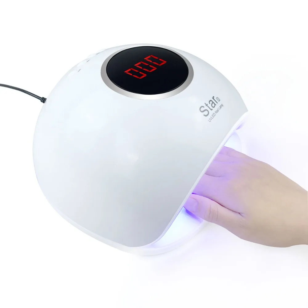 Star 5 UV LED Lamp For Nails Dryer Sun Light Manicure 72W Smart LCD Display All Gel Nail Polish Art Tools | Красота и здоровье