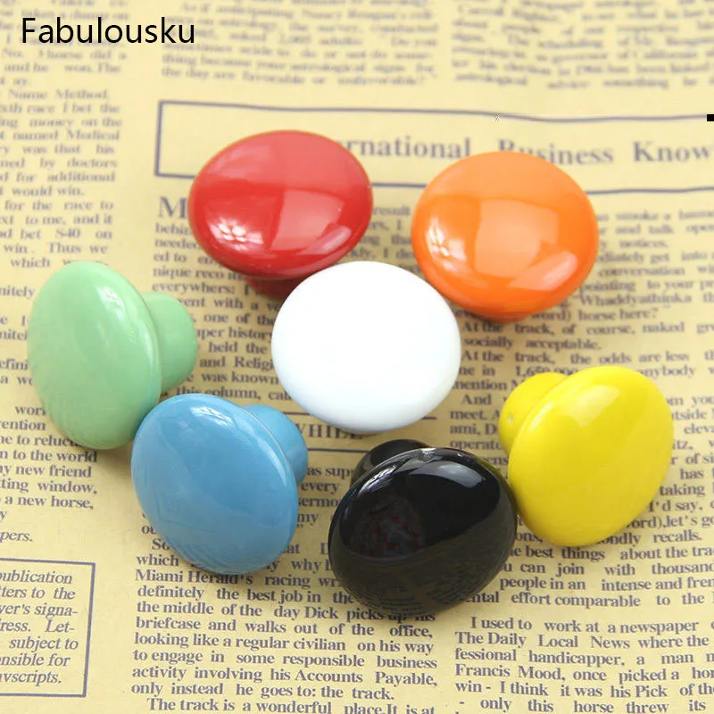 Круглая мебель конфетного цвета керамические ручки для шкафчиков круглая ручка