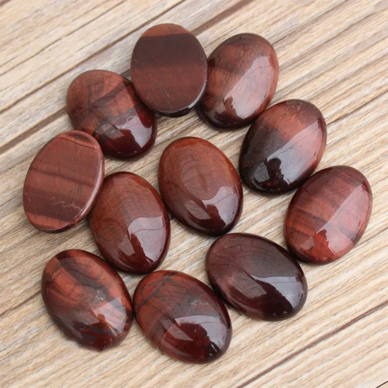 Выбор размера 5 шт./лот овальные красные тигровые глазки Кабошон бусины для